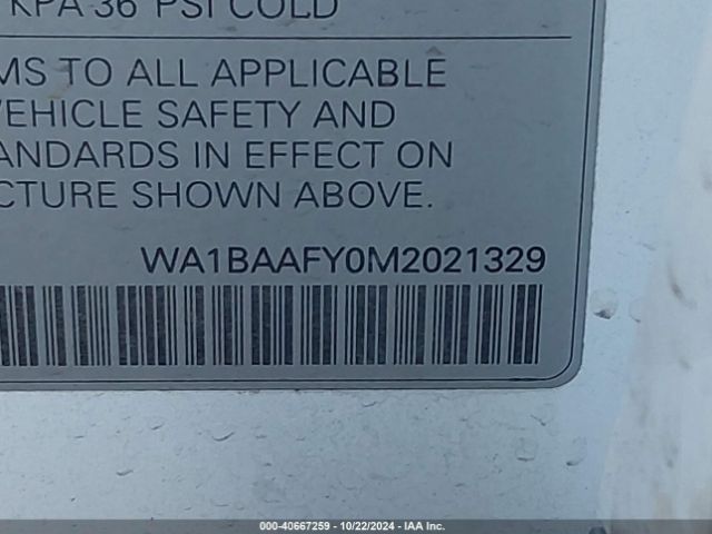 WA1BAAFY0M2021329 Audi Q5 Premium Plus 45 Tfsi Quattro S Tronic