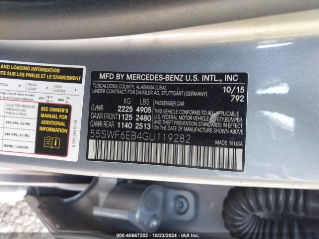 55SWF6EB4GU119282 Mercedes-Benz C 450 Amg 4matic