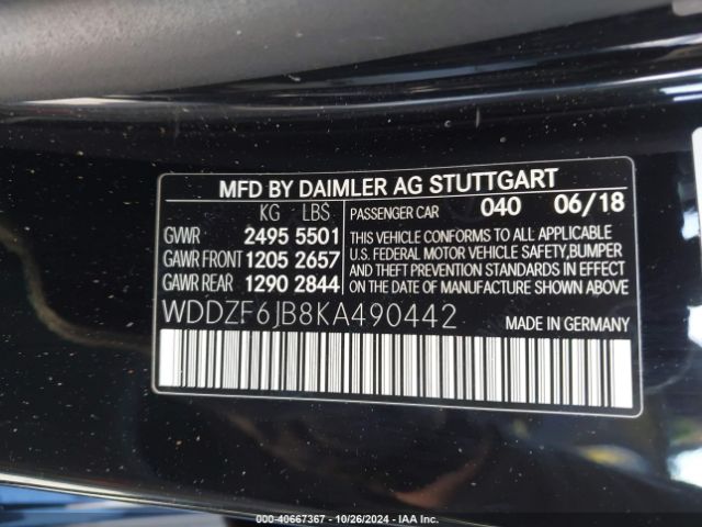 WDDZF6JB8KA490442 Mercedes-Benz E 450 4matic