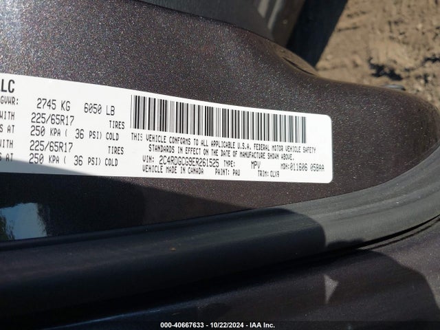Dodge Grand Caravan Sxt 30th Anniversary 2014 2C4RDGCG9ER261525 Image 9