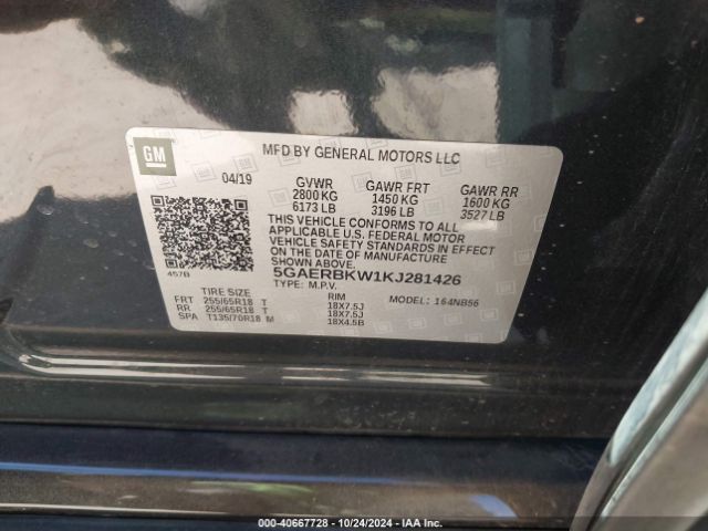 5GAERBKW1KJ281426 Buick Enclave Fwd Essence