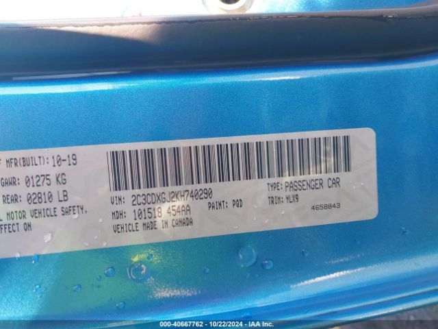 2C3CDXGJ2KH740290 Dodge Charger Scat Pack Rwd