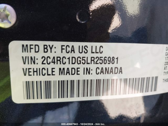 2C4RC1DG5LR256981 Chrysler Voyager Lxi