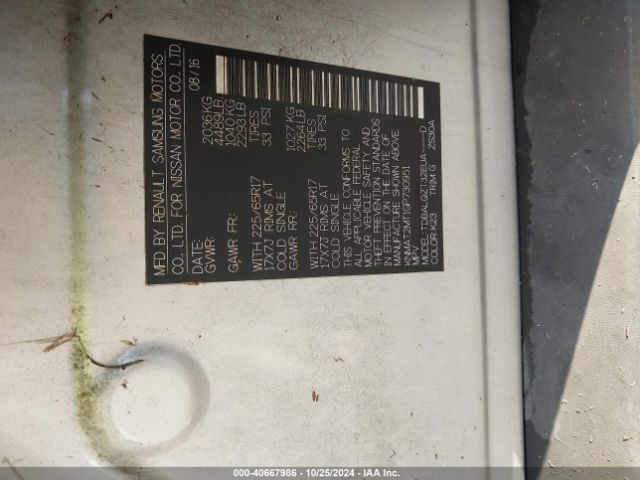 KNMAT2MT1GP730951 Nissan Rogue Sl