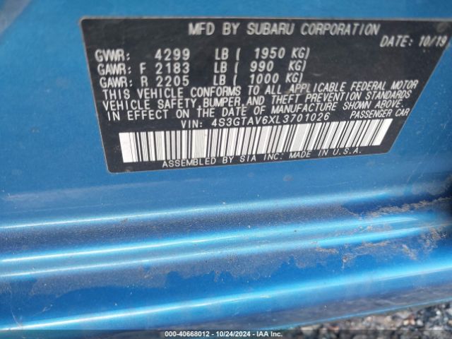 4S3GTAV6XL3701026 Subaru Impreza Premium 5-door