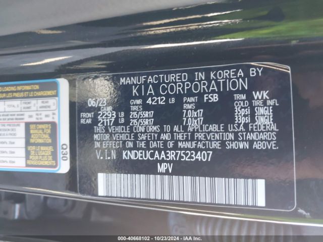 KNDEUCAA3R7523407 KIA SELTOS S