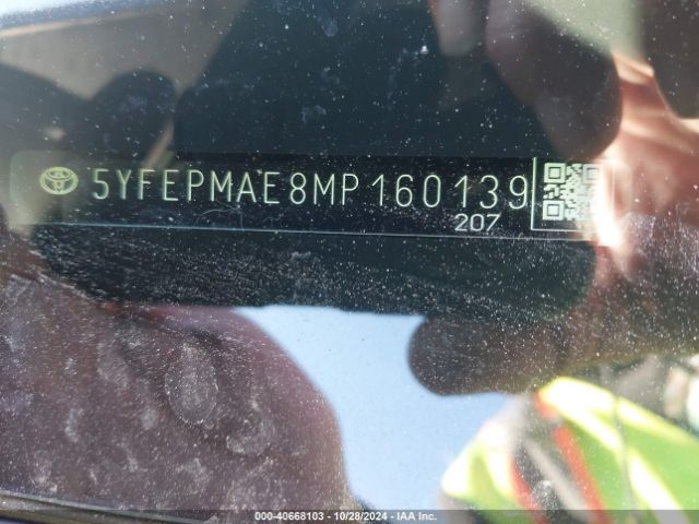 Toyota COROLLA LE 2021 5YFEPMAE8MP160139 Image 9