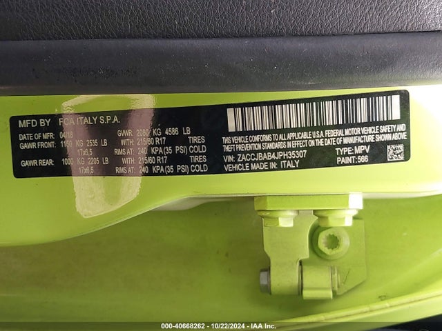 Jeep Renegade Upland Edition 4x4 2018 ZACCJBAB4JPH35307 Image 9
