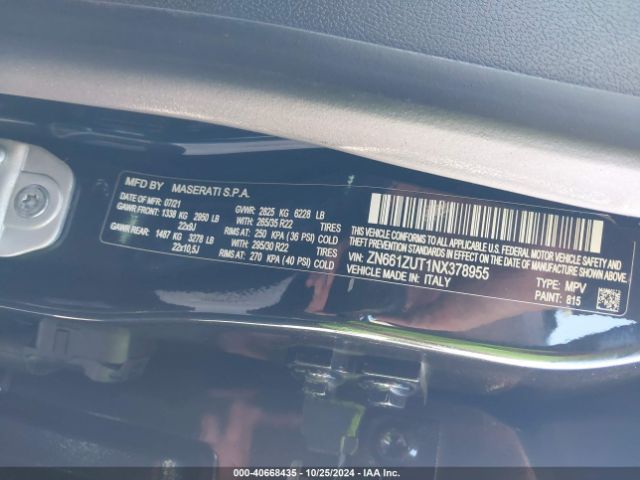 ZN661ZUT1NX378955 Maserati Levante Trofeo