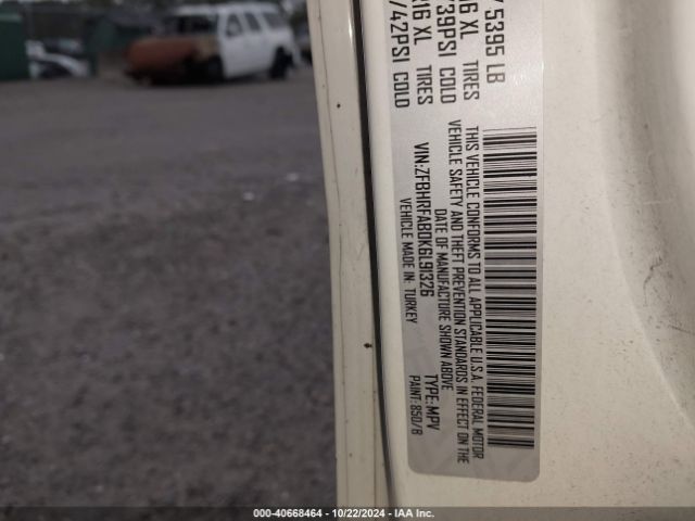 ZFBHRFAB0K6L91326 RAM Promaster City Tradesman