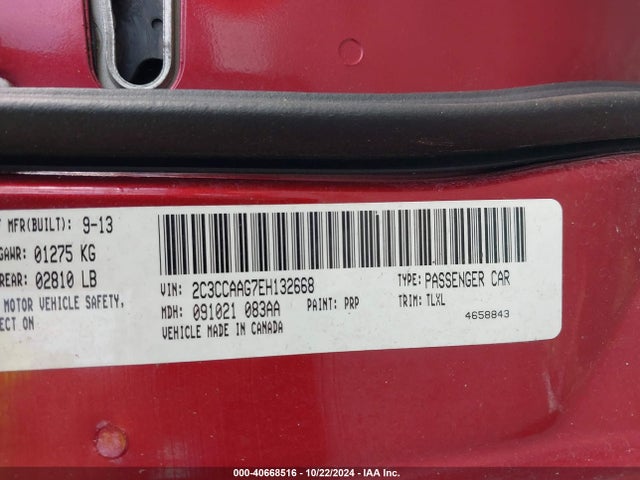 Chrysler 300 2014 2C3CCAAG7EH132668 Image 9