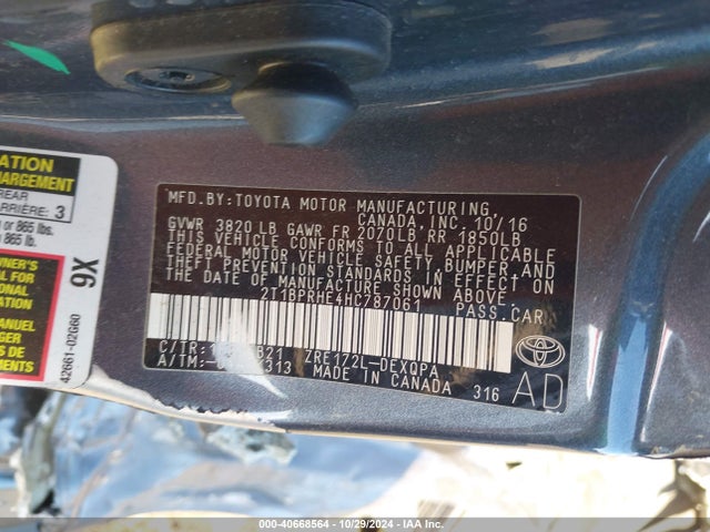 Toyota Corolla Le Eco 2017 2T1BPRHE4HC787061 Image 9