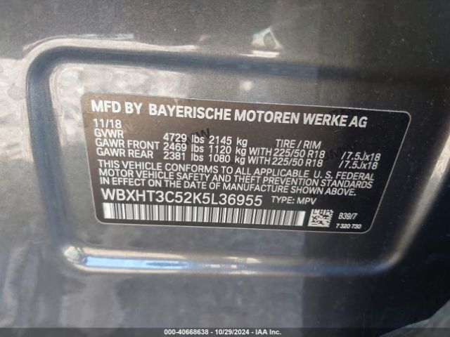 WBXHT3C52K5L36955 BMW X1 Xdrive28i
