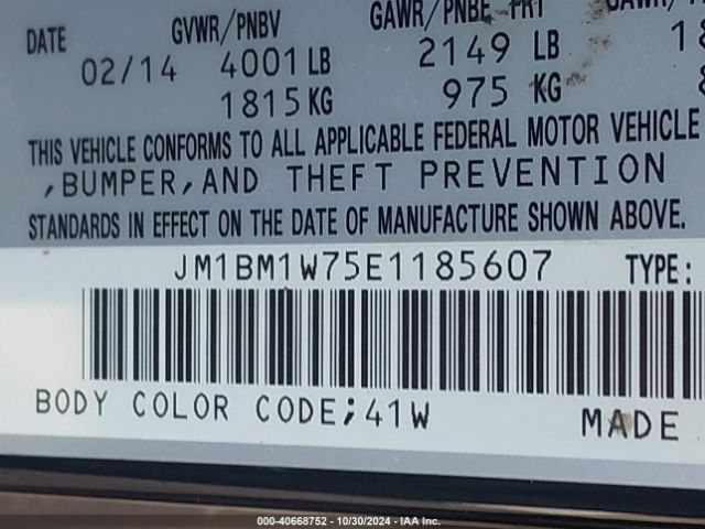 JM1BM1W75E1185607 Mazda Mazda3 I Grand Touring