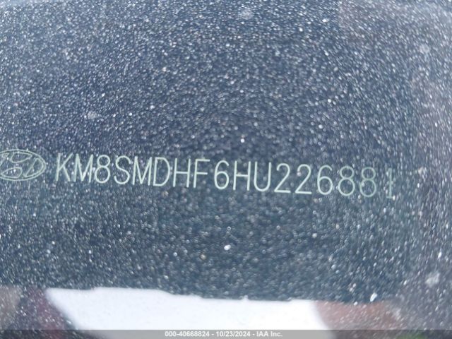 KM8SMDHF6HU226881 Hyundai Santa Fe Se