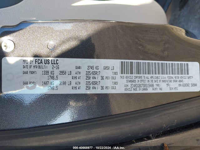 2C4RDGBG7GR315408 Dodge Grand Caravan American Value Pkg