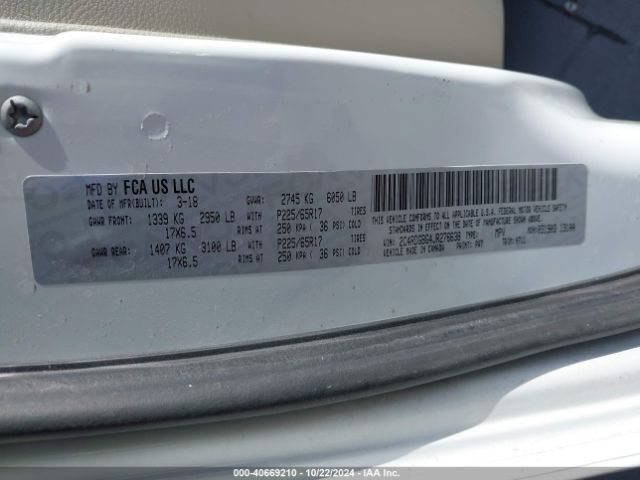 2C4RDGBG4JR276638 Dodge Grand Caravan Se