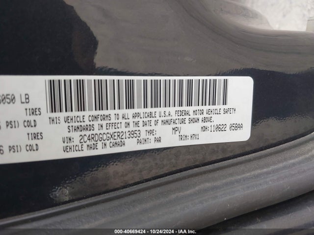 Dodge Grand Caravan Sxt 2014 2C4RDGCGXER213953 Image 9