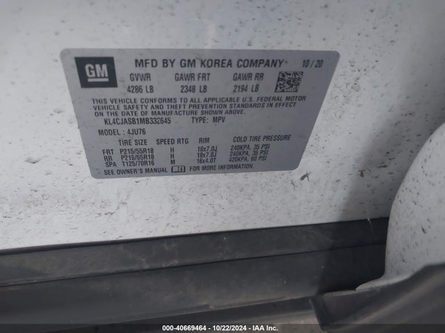 Buick Encore Fwd Preferred 2021 KL4CJASB1MB332645 Image 9
