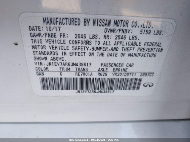 JN1EV7AR6JM439617 Infiniti Q50 3.0t Luxe