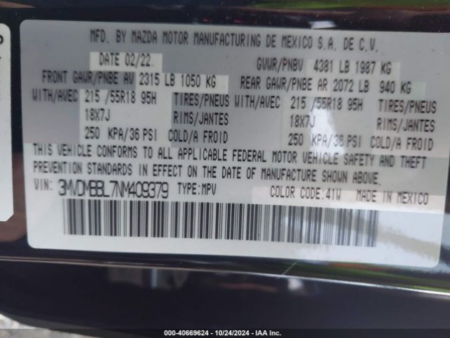 3MVDMBBL7NM409379 Mazda Cx-30 Select