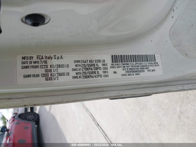 ZFBERFBB9H6D56359 RAM Promaster City Slt