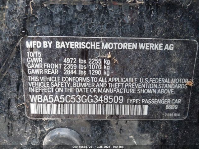 WBA5A5C53GG348509 BMW 528I