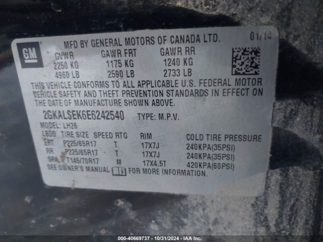 2GKALSEK6E6242540 GMC Terrain Slt-1