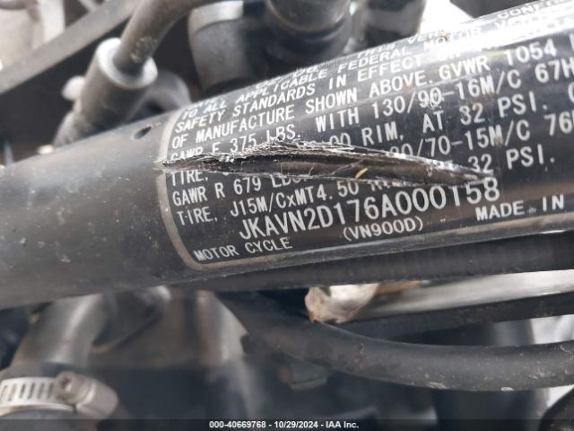 2006 KAWASAKI VN900 JKAVN2D176A000158 Photo 9