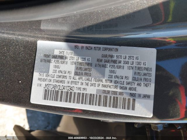 JM3TCABY0L0410340 Mazda CX-9 SPORT
