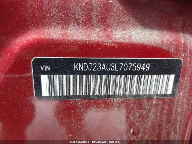 KIA SOUL LX 2020 KNDJ23AU3L7075949 Image 9
