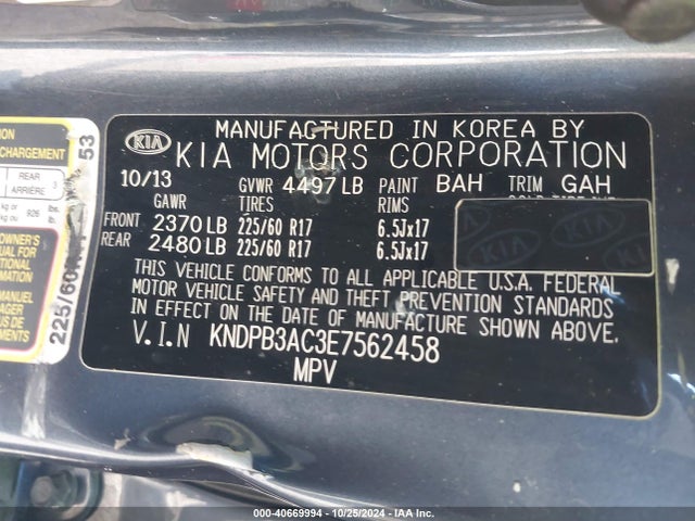 KIA Sportage Lx 2014 KNDPB3AC3E7562458 Image 9