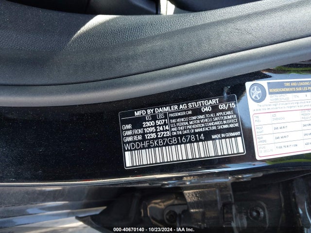 WDDHF5KB7GB167814 Mercedes-Benz E 350
