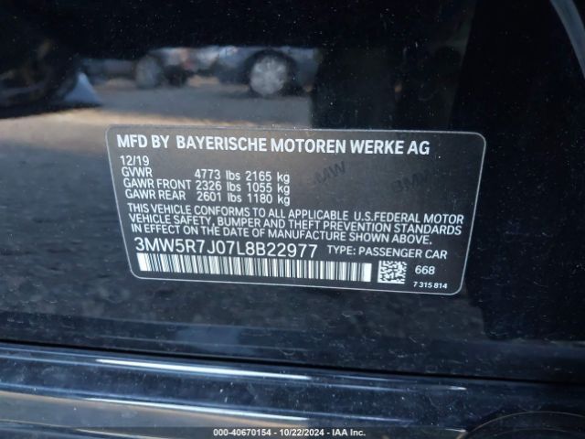 3MW5R7J07L8B22977 BMW 330i Xdrive