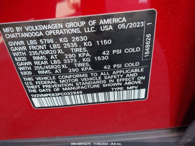 1V2VMPE83PC032949 Volkswagen Id.4 Pro/pro S
