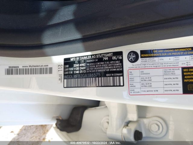 WDDLJ6FB2GA186575 Mercedes-Benz Cls 400