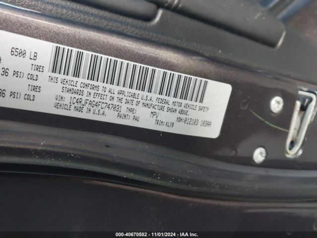 1C4RJFAG4FC747031 Jeep Grand Cherokee Altitude