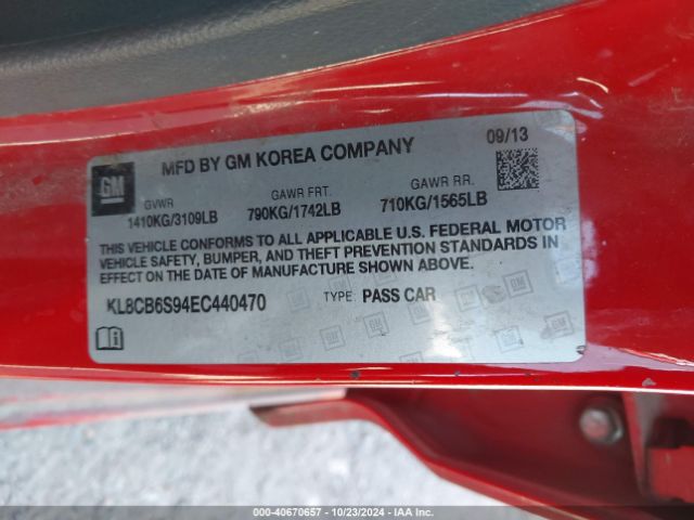KL8CB6S94EC440470 Chevrolet Spark Ls Auto