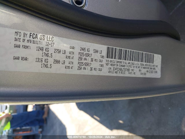 3C4PDCAB8JT237098 Dodge JOURNEY SE
