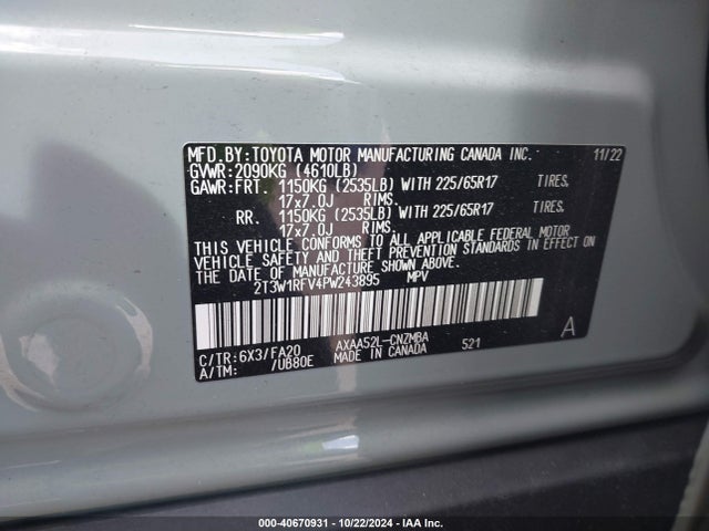 Toyota Rav4 Xle 2023 2T3W1RFV4PW243895 Image 9