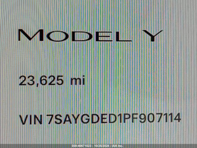 7SAYGDED1PF907114 Tesla Model Y Rwd