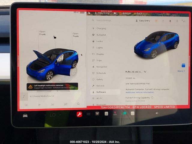7SAYGDED1PF907114 Tesla Model Y Rwd