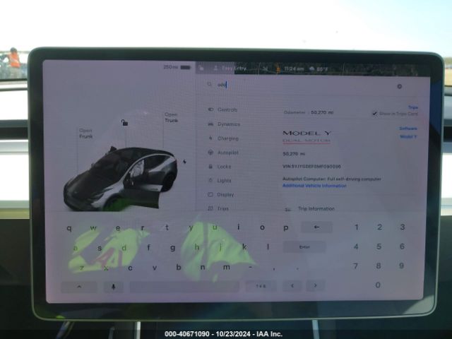 5YJYGDEF0MF090096 Tesla Model Y Performance Dual Motor All-wheel Drive