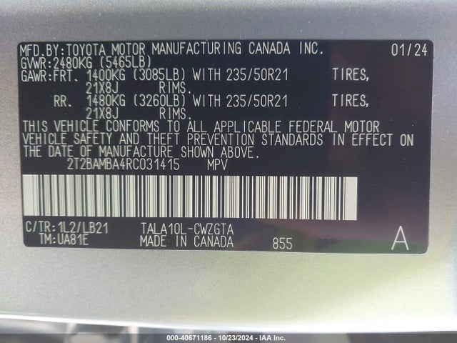 Lexus Rx 350 Premium Plus 2024 2T2BAMBA4RC031415 Image 9