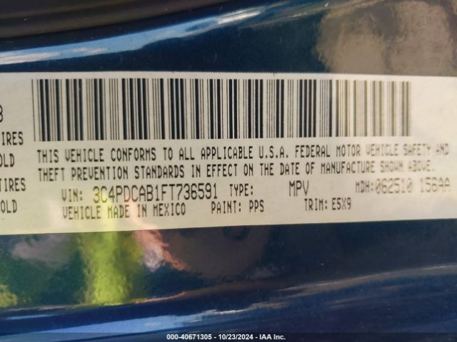 3C4PDCAB1FT736591 Dodge Journey American Value Pkg