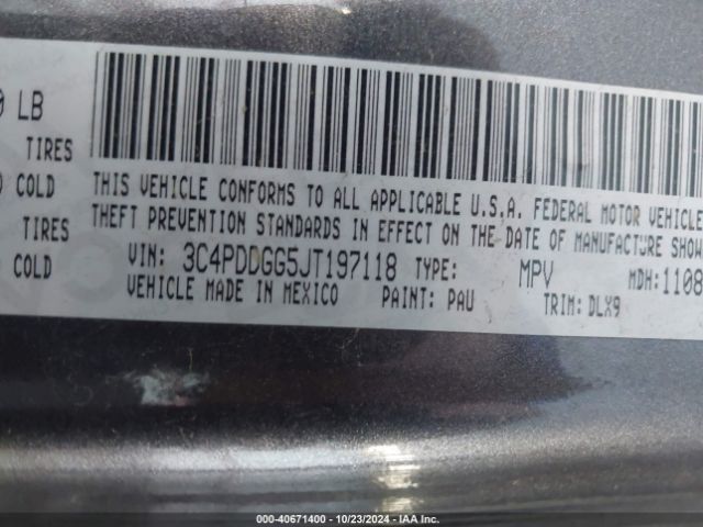 3C4PDDGG5JT197118 Dodge Journey Crossroad Awd