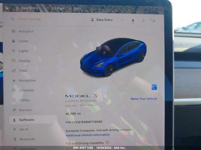 2022 TESLA MODEL 3 5YJ3E1EB8NF179086 Photo 6