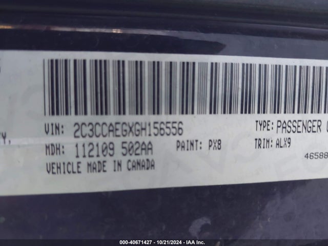 2C3CCAEGXGH156556 Chrysler 300C