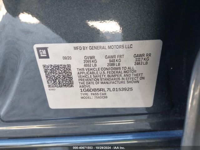 1G6DB5RL7L0153925 Cadillac Ct4 Premium Luxury