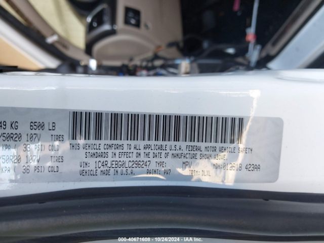 1C4RJEBG0LC296247 Jeep Grand Cherokee Limited 4x2
